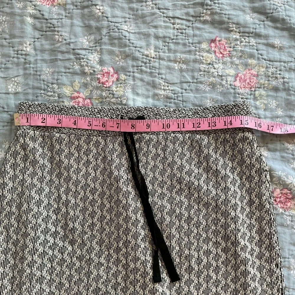 NWT Loft Cotton Blend Print Drawstring Mini Skirt Size Small